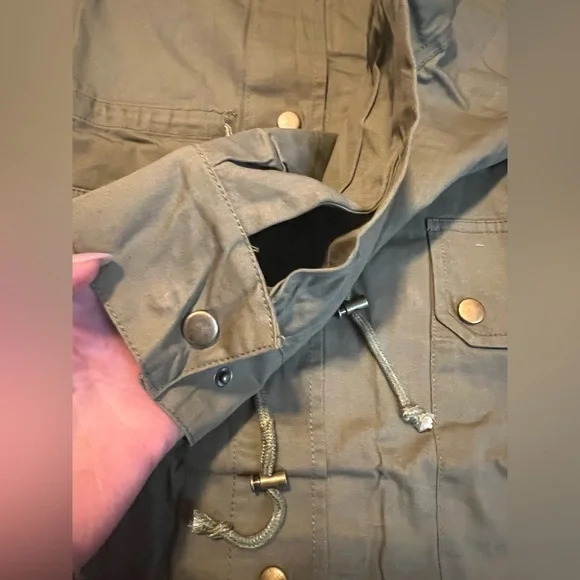 Hayden Olive Utility Jacket with Colorful Embroidery - Picture 12 of 12